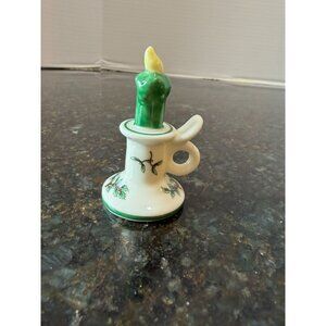 Spode Christmas Tree, Earthenware Miniature Taper Candle Holder Ornament